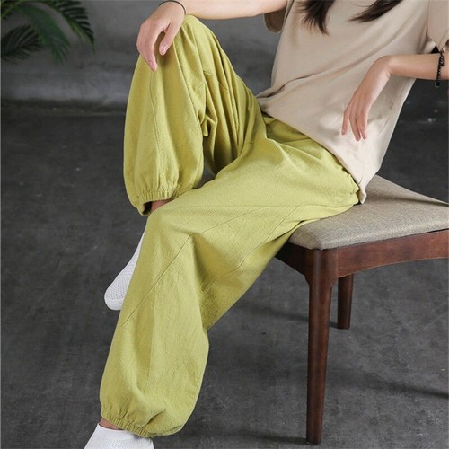 Femme coton lin - coton, jambe