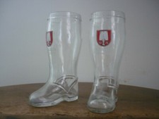 VINTAGE 2 VERRES BOTTES BIÈRE SPATEN MUNCHEN Beer Glass