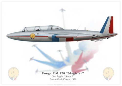 Print fouga magister - print,