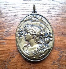 Ancien Miroir De Sac Poche