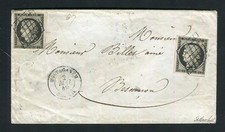 Rare lettre en double port de