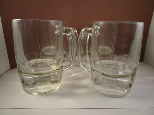 Vintage plain clear glass set - vintage,
