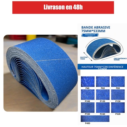Bandes abrasives x 533 - 75,