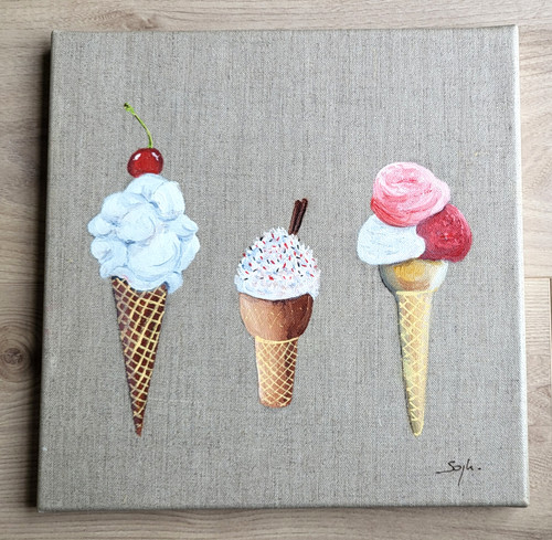 Tableau peinture huile toile - peinture,