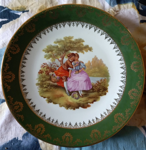Ancienne assiette plat en - 1,