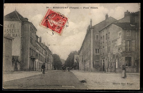 Cpa mirecourt vosges place - cpa,