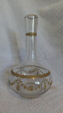PETIT CARAFE BOUTEILLE A ALCOOL  CRISTAL SAINT LOUIS  ETIQUETTE