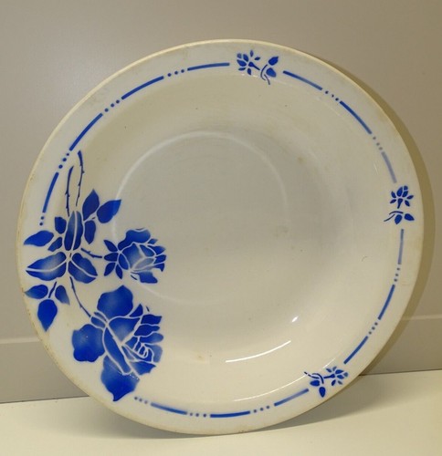 Ancien plat rond creux - -ancien,