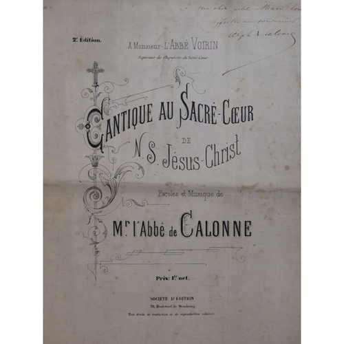 Calonne abbé cantique au - cantique,