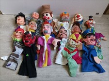 14 marionnette a doigt théatre de guignol roi mage sorcier diable clown gendarme