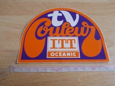 Autocollant vintage TV COULEUR ITT OCÉANIC