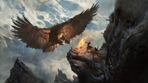 Toile tableau aigle - , géant