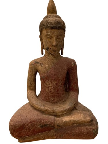 Statue bouddha bois - statue, de