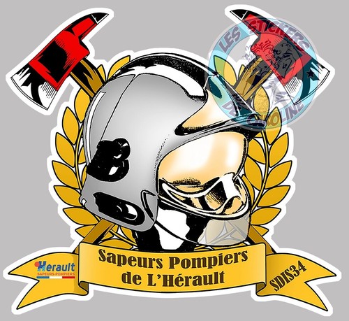 Sticker autocollant pompier - autocollant, de