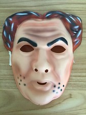 Vintage Disney Dick Tracy Flattop Plastic Halloween Mask New