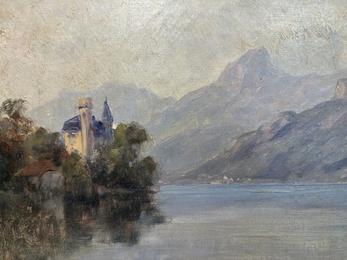 Château romantique bord - château, au