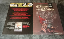 Double PLV BD carton LE CREUSER DE LA DOULEUR le soleil des loups 1988 40x57 cm