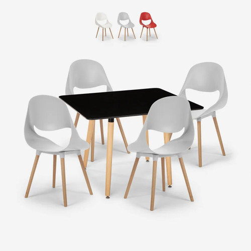 Ensemble table noire 80x80cm - ensemble,