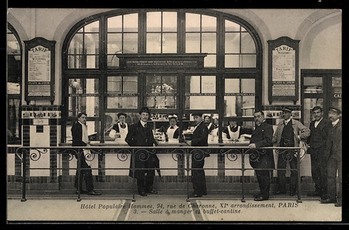 Cpa paris salle manger du - paris,,
