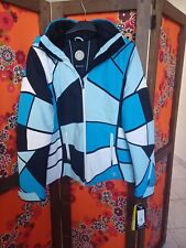 Neuve VESTE DE SKI Degré 7 Multicolore Doublée Capuche Avec étiquette Montagne