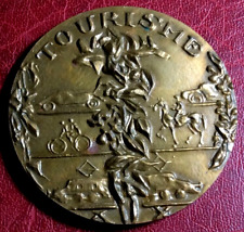 Tourisme Transport Voiture Cheval Train Montagne Château Ponts Paysage Médaille