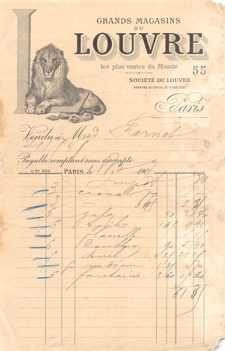 1907 grands magasins louvre - magasins,