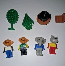 ❤️?Lego  fabuland 4 Figurines + Accessoires  Vintage Tbe