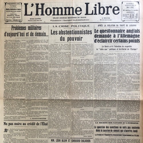 Journal homme libre - l'homme,