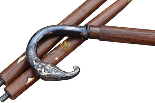 Canne bois vintage avec - en,