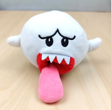 Super Mario petite peluche blanche fantôme Boo rouge langue rose Nintendo doudou
