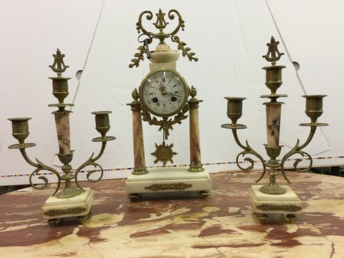 Pendule portique louis - xvi, et
