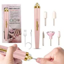 Ponceuse Electrique 5 en 1 Enlever Vernis Ongles Lumière Portable Manucure Gel