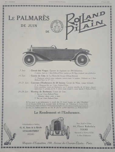 Publicité ancienne roland - ancienne,