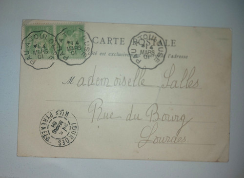 Carte postale pau - postale, avec
