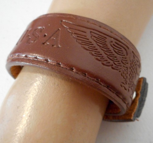Usa eagle brown cuff bracelet - cuff,