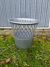 Ancienne Corbeille De Bureau Poubelle Plastique Made In France Vintage Grise