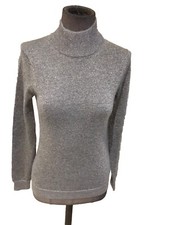 Superbe Pull Gris Argent 100% Cachemire Eric Bompard S Tbe Authentique 