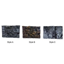 Fond rocheux 3D pour aquarium ou terrarium, idéal pour les tortues.