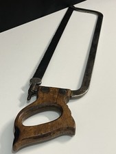 Outil Ancien Scie De Boucher Poignée En Bois Old Tool