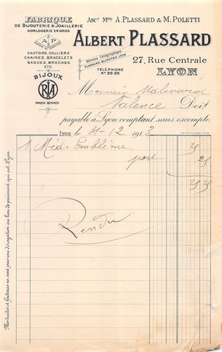 1913 fabrique bijouterie et - bijouterie,