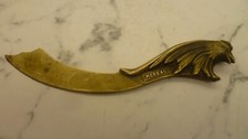 COUPE PAPIER OUVRE LETTRE COQ  ANCIEN BRONZE SIGNE MOREAU ART DECO  OPEN LETTER