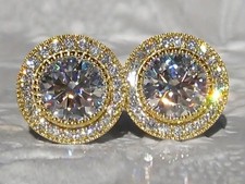 Boucle oreilles moissanite - d'oreilles,