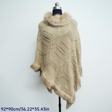 Femme Tricot Poncho Cape