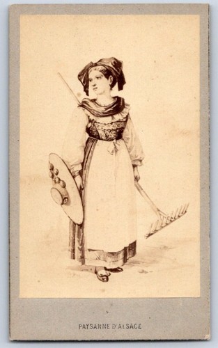 Cdv 1865 paysanne alsace - cdv,