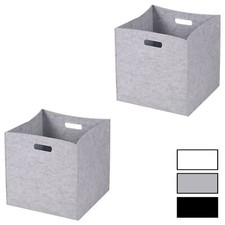Lot de 2 boites de rangement en feutrine tiroir cube pliable pour enfant