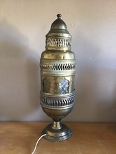 ancienne grande lanterne lampe orientale Cuivre et laiton
