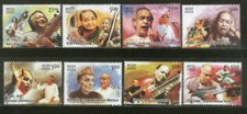 INDE 2014 Music Musicians Musical Instrument stamp set 8v MNH