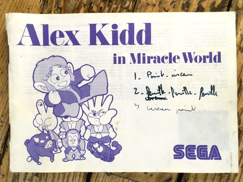 Notice seule alex kidd - notice, in
