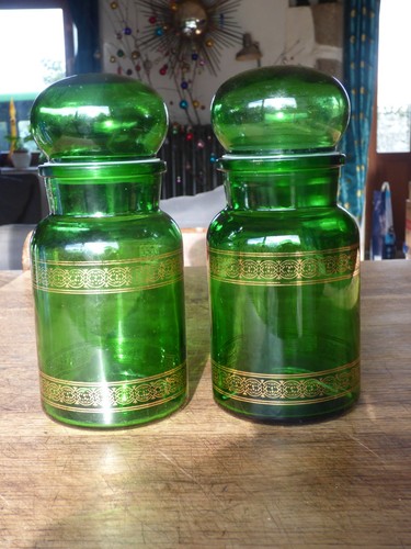 Lot anciens bocaux en - lot,