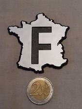 monogramme logo emblème sticker adhésif  plastique en relief carte de France "F"